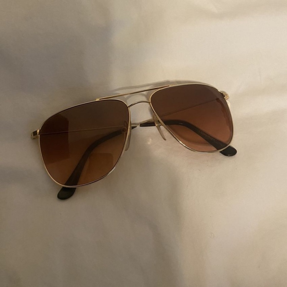 Rare Vintage Corning Optics Crystal Glass Aviator Sunglasses